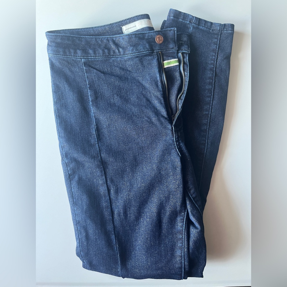 Pilcro / Anthropologie | Dark Blue Sparkle Skinny Jeans | Size 32 Tall